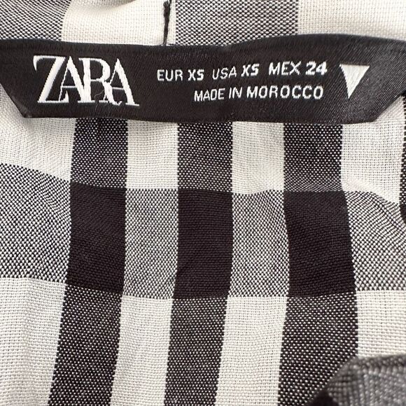 ZARA Plaid Set Skirt & Bow Neck Top Matching 2 Piece Size XS • BLOGGER FAVORITE - Picture 10 of 14